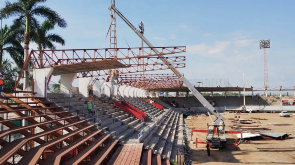 Material retirado del ‘Ciclón’ se queda en Navojoa, será reutilizado en espacios deportivos
