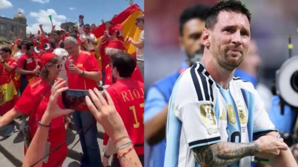 Españoles adaptan el ‘Cielito Lindo’ y piden a Messi no llorar tras triunfo de España sobre Argentina
