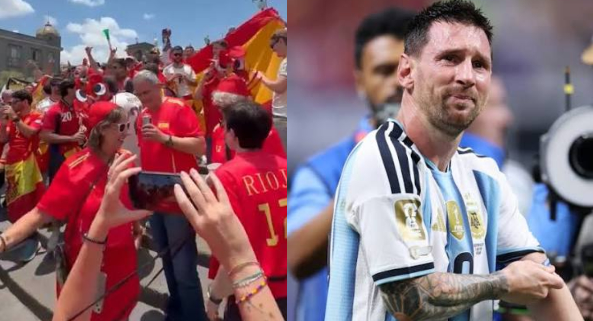Españoles adaptan Cielito Lindo para especial dedicatoria a Lionel Messi tras victoria de España sobre Argentina