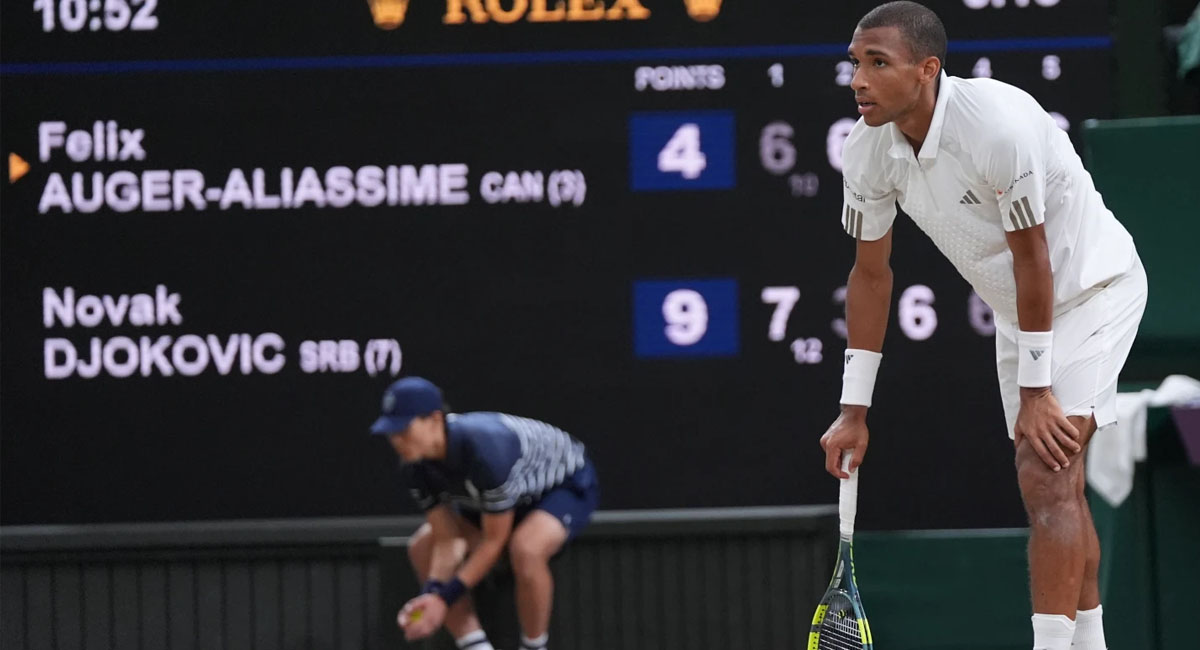 El canadiense luchó con todo ante Djokovic, pero no le alcanzó