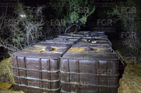 FGR investiga aseguramiento de 8 mil litros de huachicol en toma clandestina