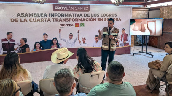 Froylán Gámez llama a cajemenses a consolidar la Cuarta Transformación en Sonora