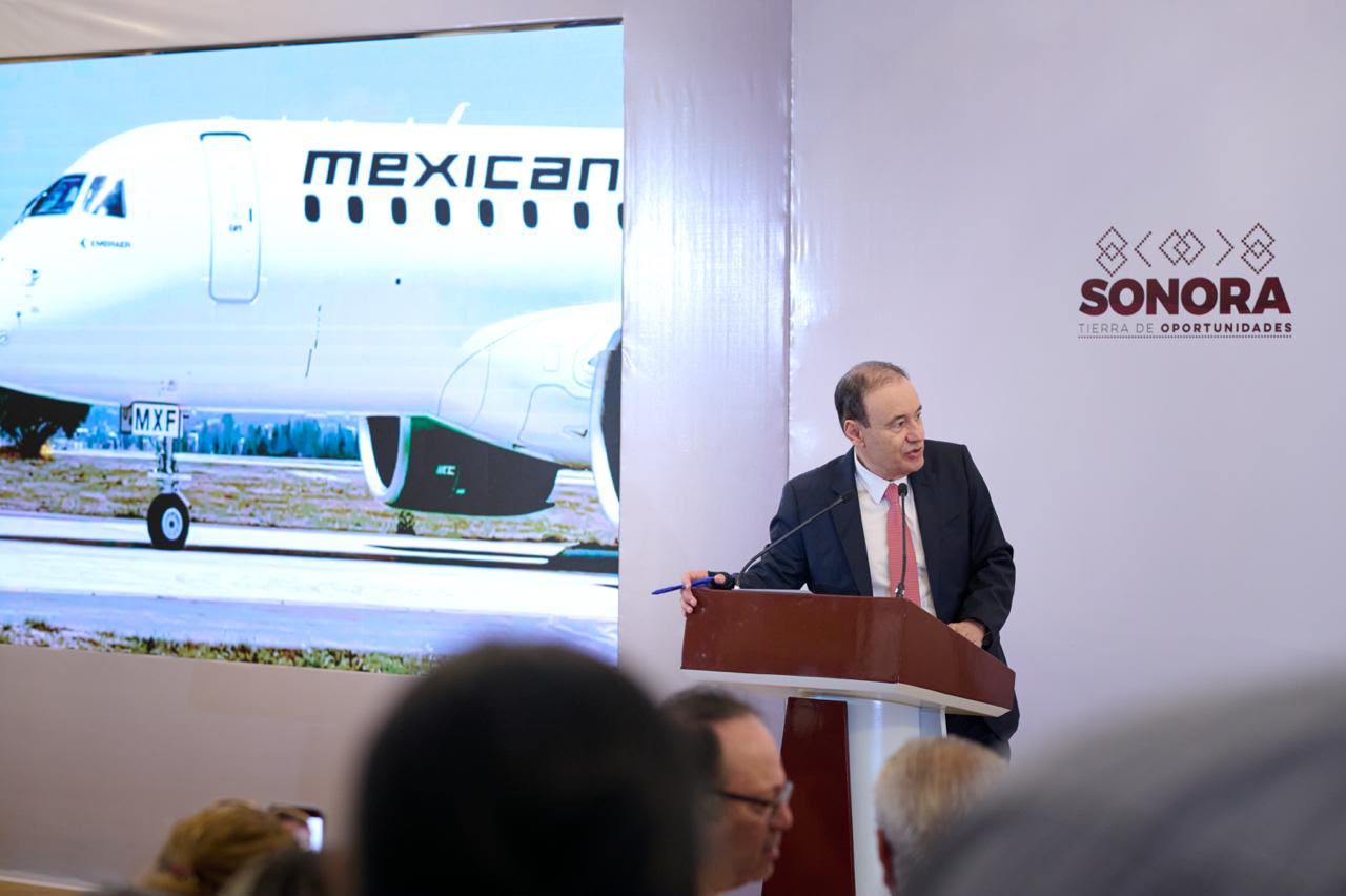 Gobernador Durazo impulsa nueva ruta de Mexicana entre el AIFA y Hermosillo