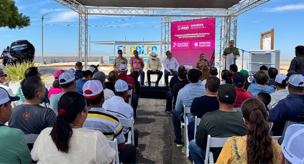 Gobierno de Sonora impulsa modernización pesquera con motores en el Golfo de Santa Clara