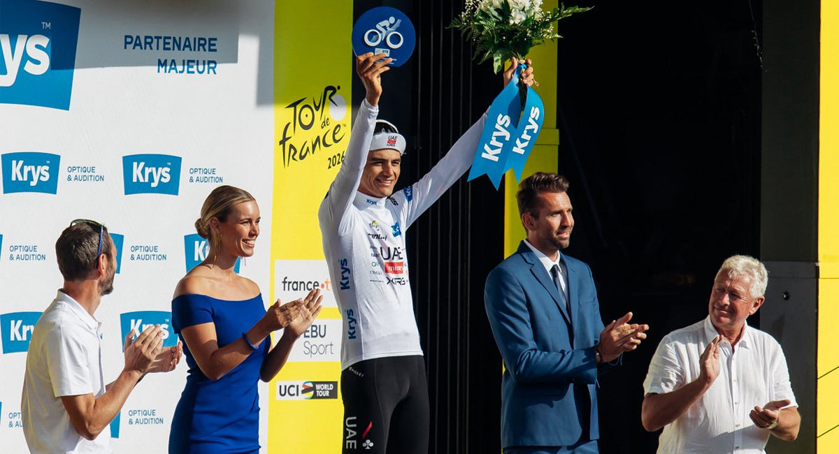 Isaac del Toro logró mantenerse en el podio de la clasificación general del Tour de France 2026 luego de 16 etapas