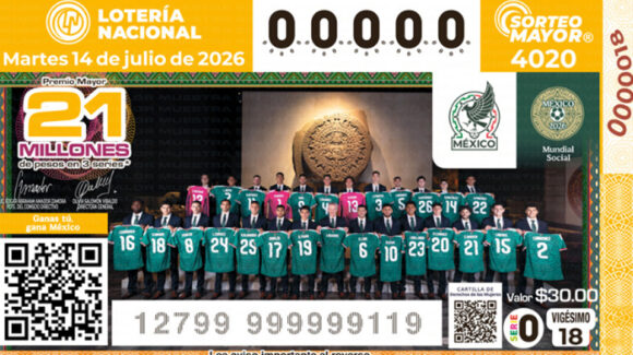Lotería Nacional: Ganadores del Sorteo Mayor No. 4020 del martes 14 de julio de 2026