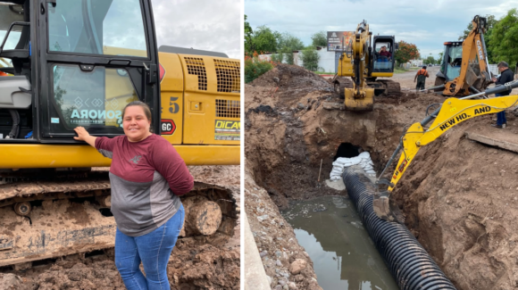 Luz Angélica hace historia en Navojoa, se convierte en la primera maquinista de Oomapasn