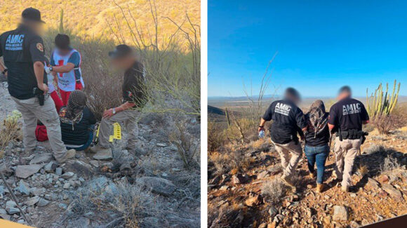 AMIC rescata a siete buscadoras atrapadas en cerro de Sonora; una tuvo que ser hospitalizada
