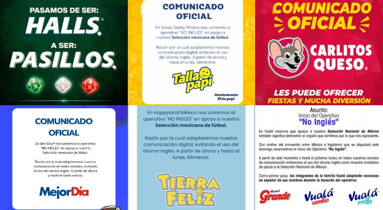 Marcas mexicanas se suman al trend 'No Inglés' previo al México vs Inglaterra