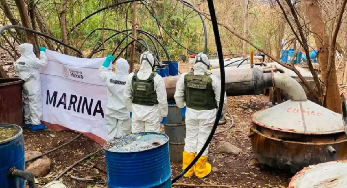 Marina inhabilita narcolaboratorios en Michoacán y Nayarit; producían más de 17 toneladas de droga al mes