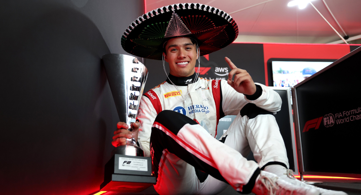 Noel León conquistó Hungría y se convirtió en el primer mexicano que gana una carrera principal en la Fórmula 2