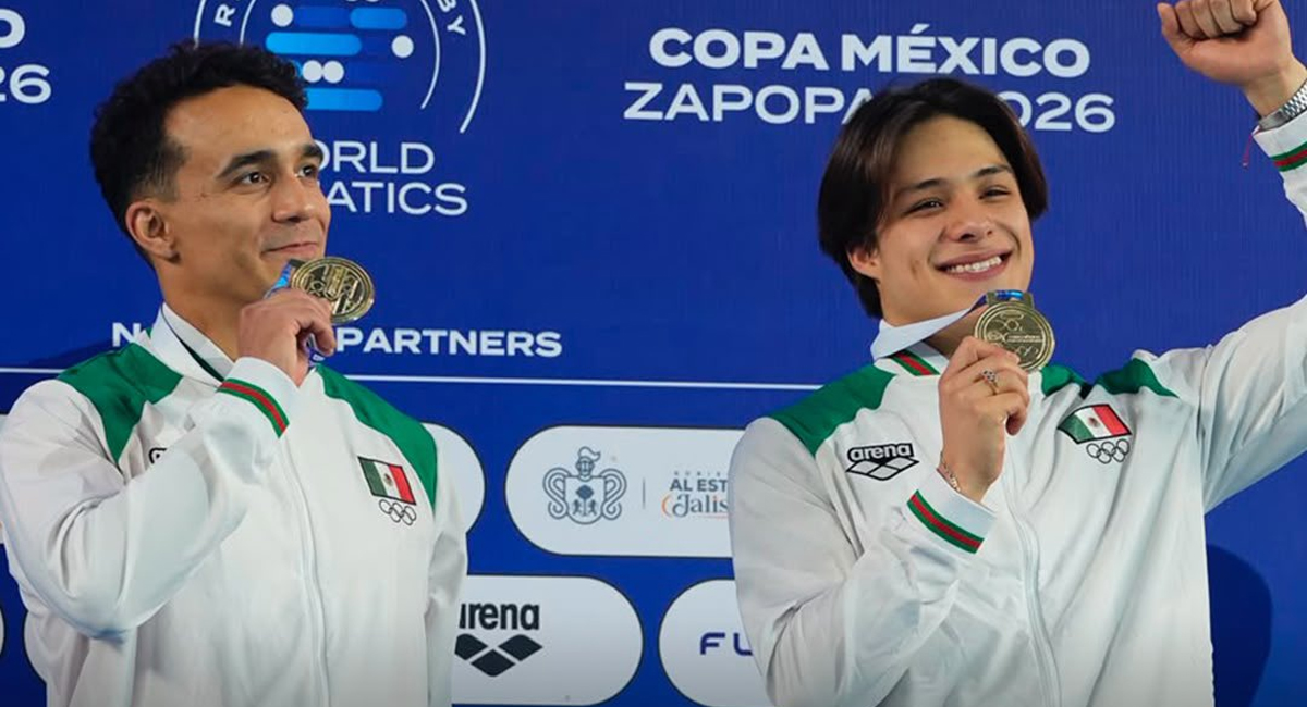 Osmar Olvera y Juan Celaya conquistaron la medalla de oro en trampolín de tres metros en la Copa México de Clavados 2026