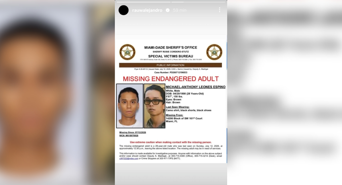Rauw Alejandro denuncia desaparición de su bailarín