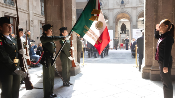 Sheinbaum encabeza ceremonia por el 159 Aniversario de la República Restaurada