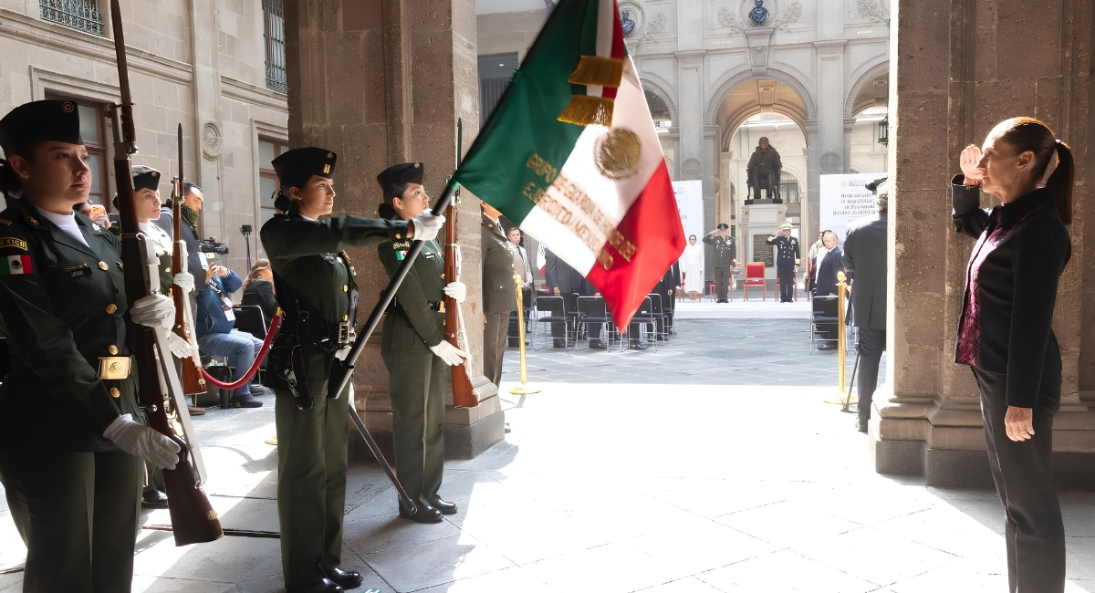 Sheinbaum encabeza ceremonia por el 159 Aniversario de la República Restaurada