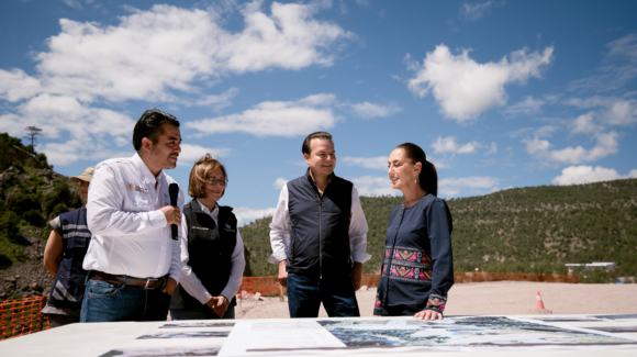 Sheinbaum supervisa presa Tunal II; busca llevar agua libre de arsénico a Durango