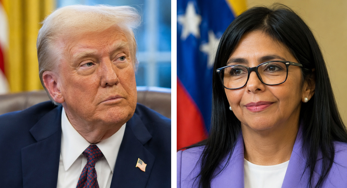 Trump dice que Venezuela no está lista para tener elecciones y elogia gestión de Delcy Rodríguez