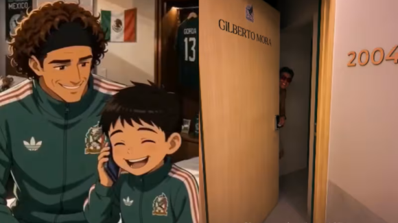 “Ya puse a dormir a mi niño”: Memo Ochoa se une al fenómeno viral con Gilberto Mora