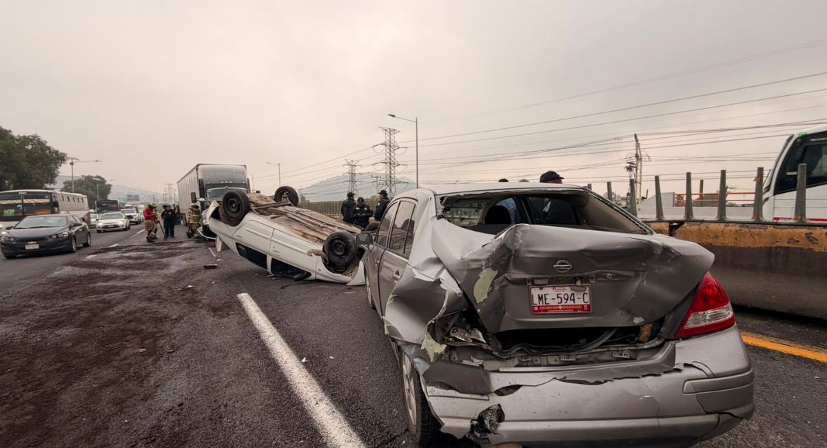 Choque en la México-Pachuca provoca caos vial este 1 de julio