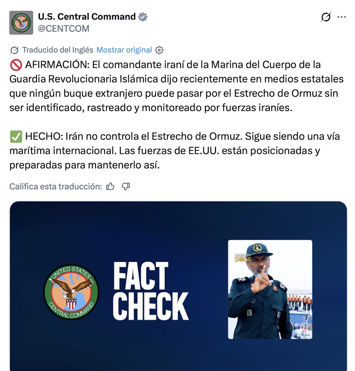 EU afirma que el Estrecho de Ormuz continúa abierto pese a Irán