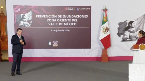 Conagua reporta 90% de avance en obras para reducir inundaciones en el Valle de México