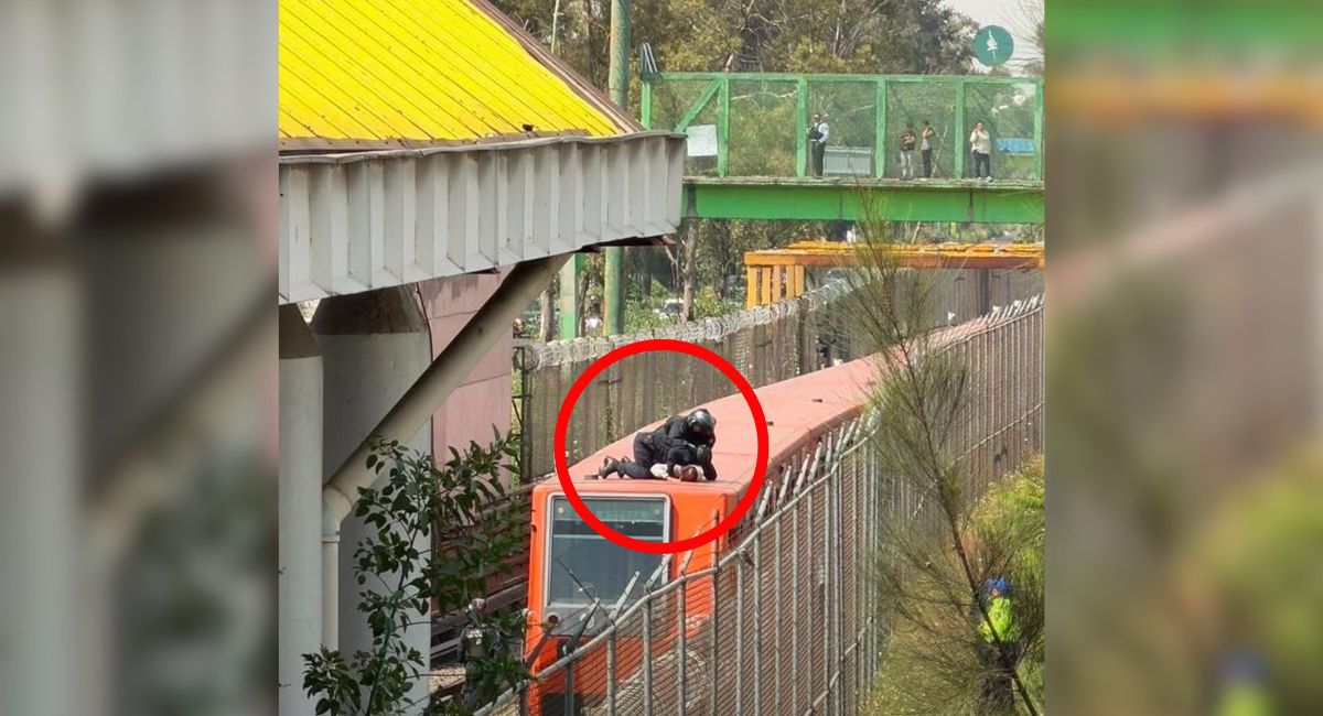Hombre sube al techo de un tren y provoca caos en la Línea B del Metro CDMX