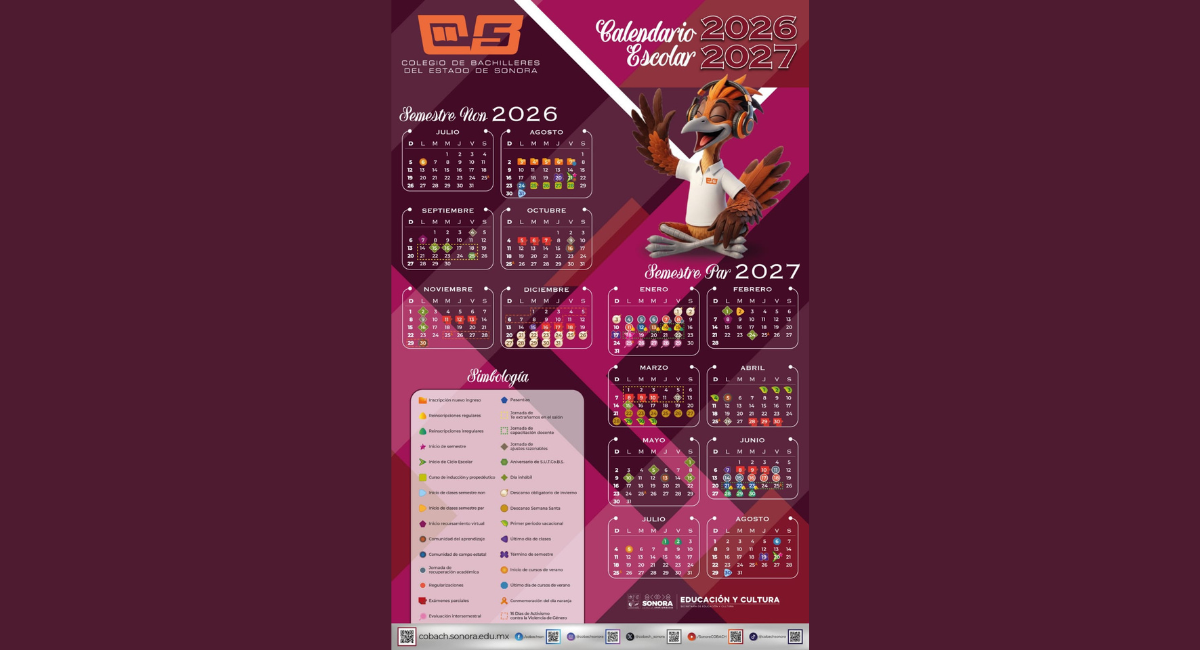 ¡Atención, comunidad! Cobach Sonora comparte el nuevo calendario escolar 2026-2027