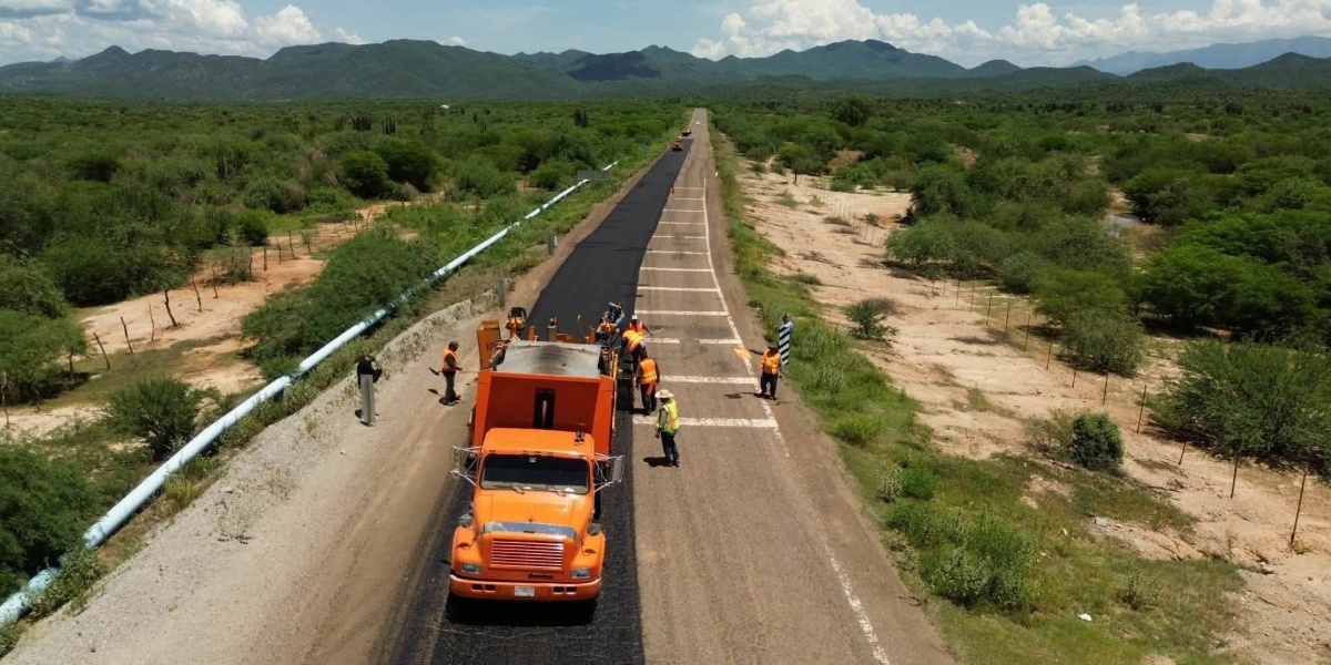 Álamos rehabilita sus principales tramos carreteros, van 28 km recarpetizados