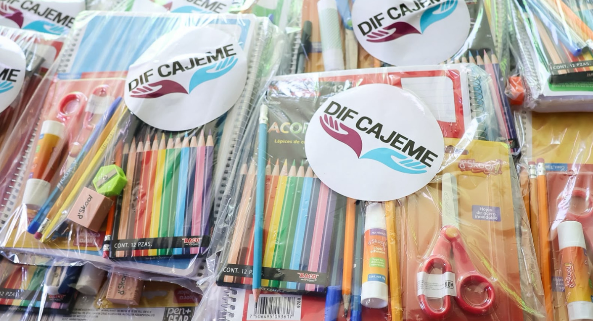 Apoyo a la educación: DIF Cajeme entrega cerca de 700 paquetes de útiles escolares