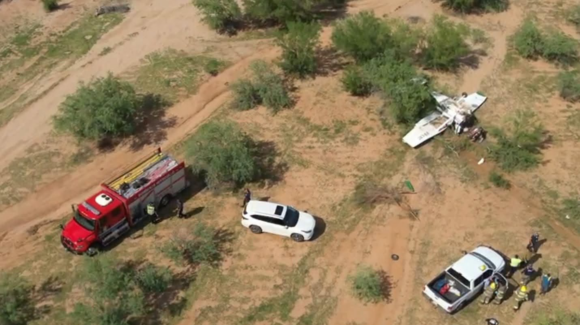 Avioneta cae en rancho al sur de Hermosillo; reportan tres ocupantes lesionados