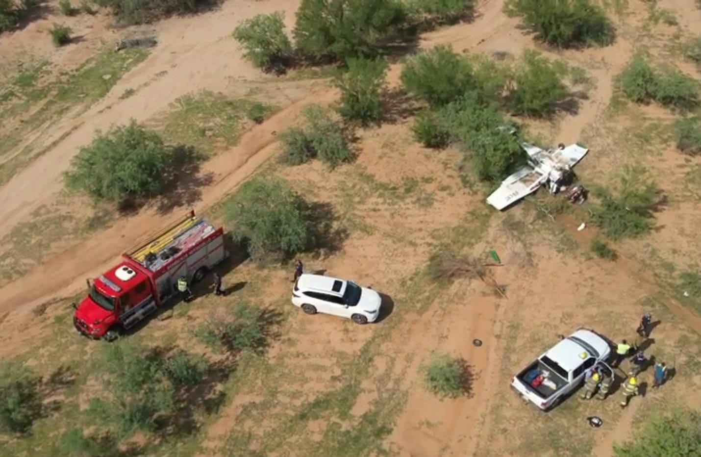 Avioneta cae en rancho al sur de Hermosillo; reportan tres ocupantes lesionados