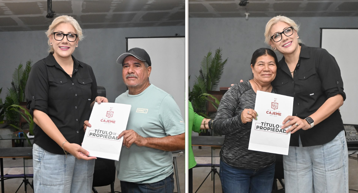 Claudia Santacruz asegura el patrimonio de las familias cajemenses con entrega de escrituras
