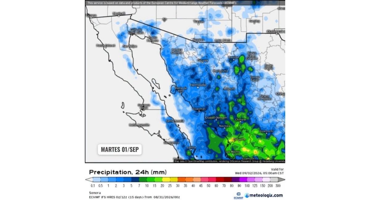 Continúan tormentas y altas temperaturas en Sonora, advierte Protección Civil