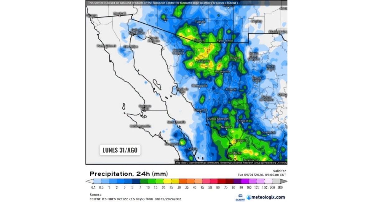 Continúan tormentas y altas temperaturas en Sonora, advierte Protección Civil
