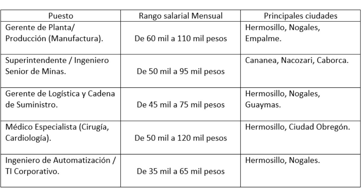 El mapa del éxito en Sonora: ¿Cuáles son las carreras mejor pagadas?