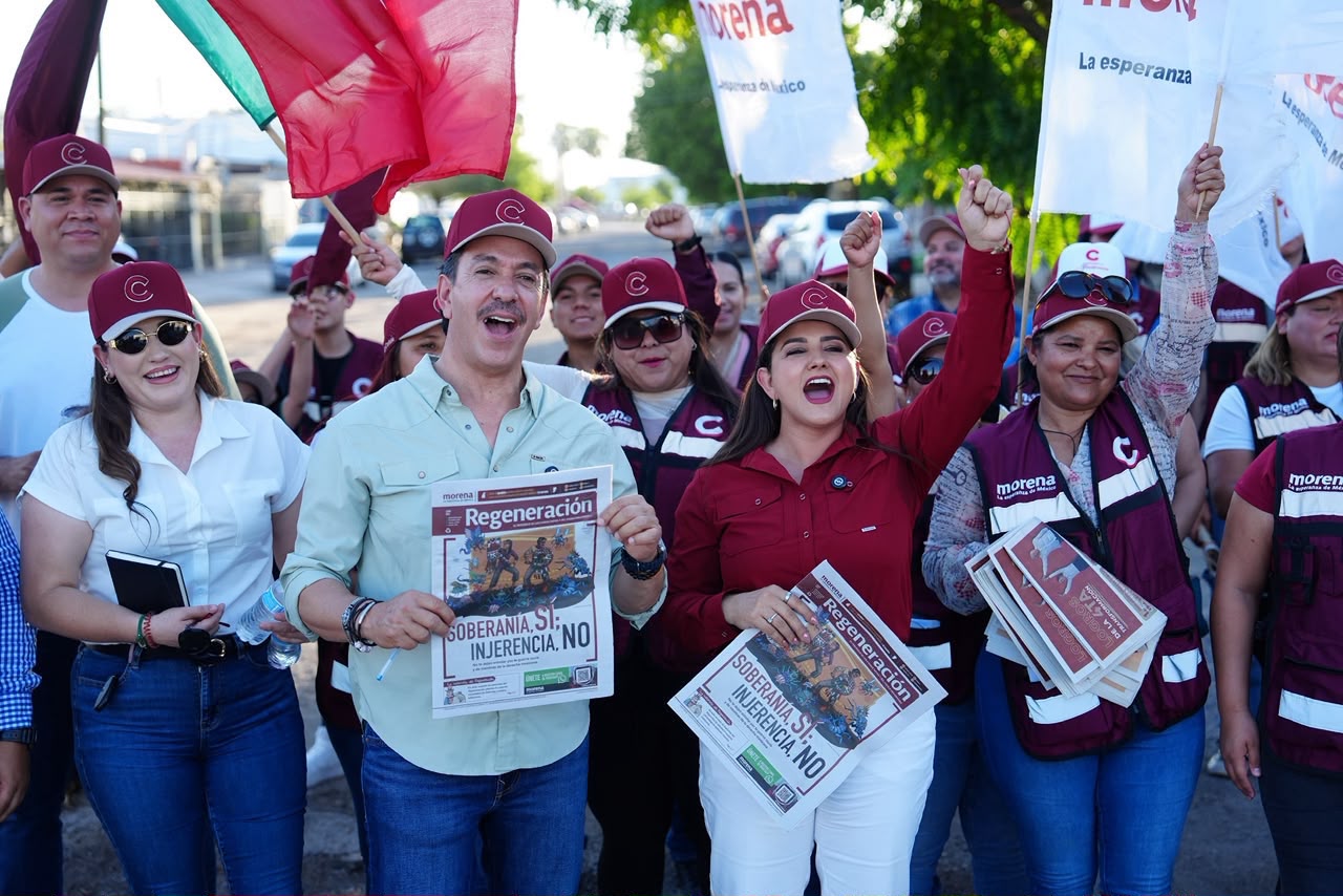 El Choyal respalda la continuidad de la 4T con Celida López durante recorrido en Hermosillo