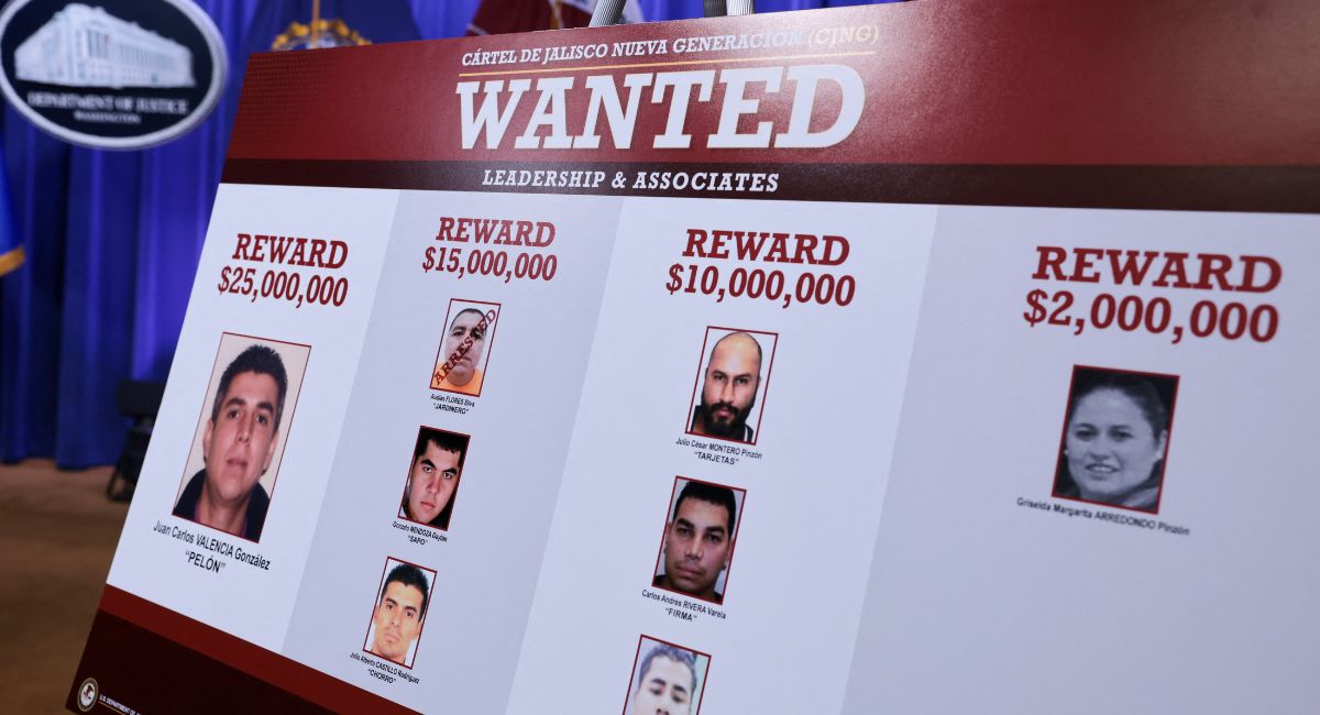 Estados Unidos ofrece recompensa de 100 millones de dólares a quien desmantele la nueva cúpula del CJNG