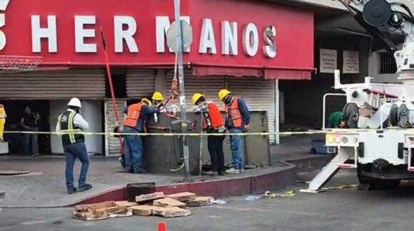 Falla subterránea de CFE deja sin luz al Centro de Hermosillo