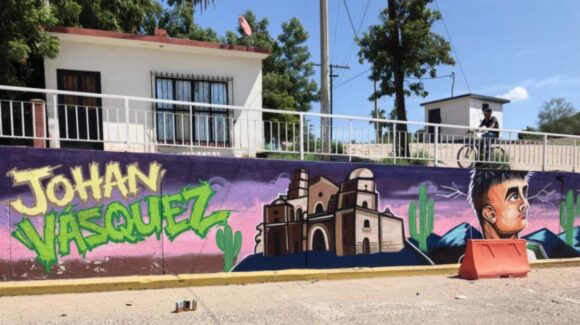 Gobierno de Sonora hace homenaje a Johan Vásquez con mural en Navojoa