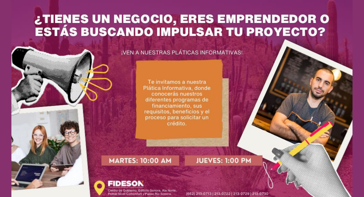 Gobierno de Sonora impulsa la economía local con opciones de financiamiento a emprendedores