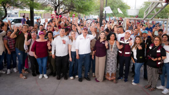 Javier Lamarque camina Las Minitas y Las Lomas de Hermosillo; la transformación se fortalece cerca del pueblo