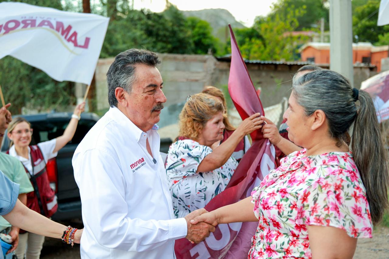 Javier Lamarque recorre Piedra Bola y escucha a vecinos de Hermosillo