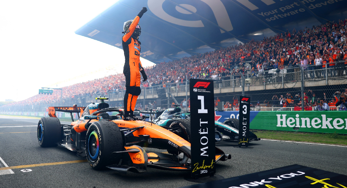 Lando Norris logró salir victorioso de un accidentado GP de Países Bajos, siendo su segundo triunfo de la temporada 2026