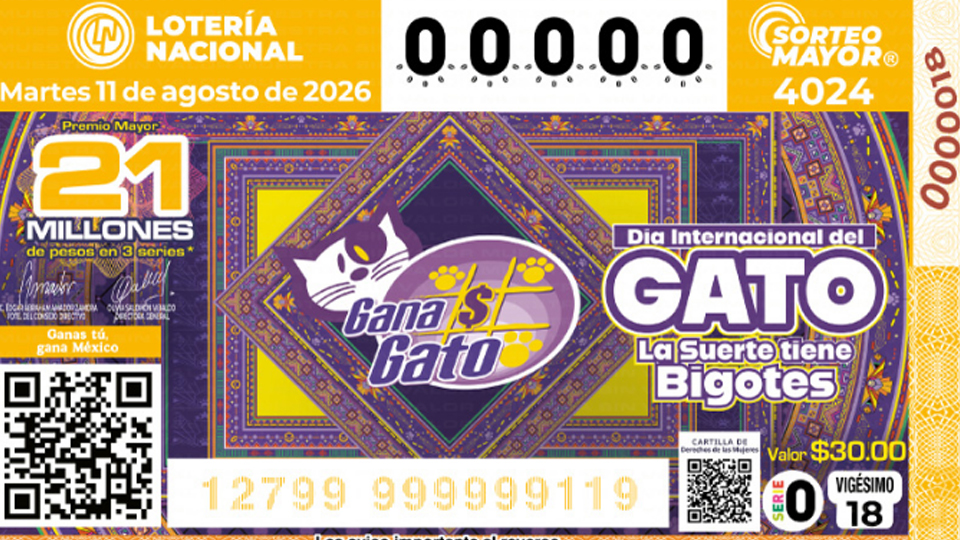 Lotería Nacional: Ganadores del Sorteo Mayor No. 4024 del martes 11 de agosto de 2026