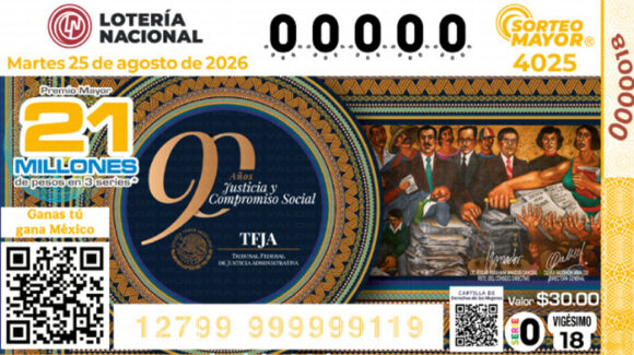 Lotería Nacional: Ganadores del Sorteo Mayor No. 4025 del martes 25 de agosto de 2026