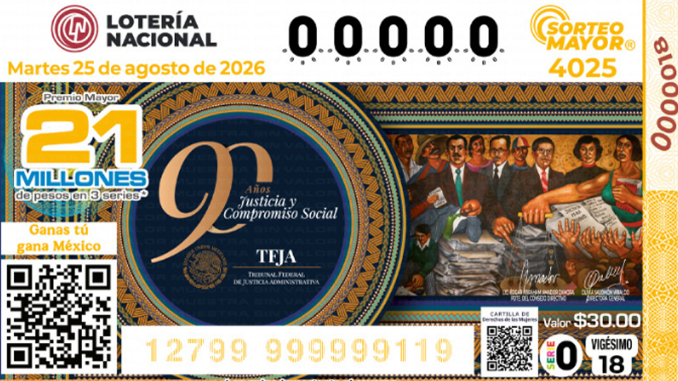 Lotería Nacional: Ganadores del Sorteo Mayor No. 4025 del martes 25 de agosto de 2026
