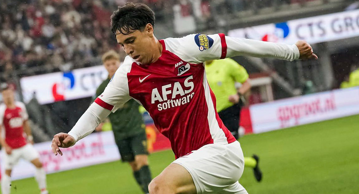 Mateo Chávez aportó en la goleada del AZ Alkmaar sobre el Go Ahead Eagles con una anotación y una asistencia