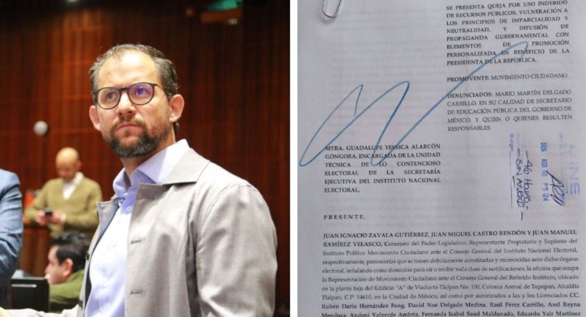 Movimiento Ciudadano denuncia a Mario Delgado ante el INE por violentar la Constitución