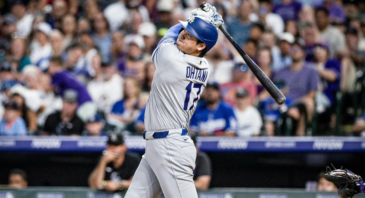 El japonés se fue para las gradas en par de ocasiones para encabezar la ofensiva de Dodgers