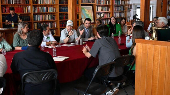 Omar Del Valle Colosio participa en reunión de trabajo del Partido Verde con gobernador Durazo